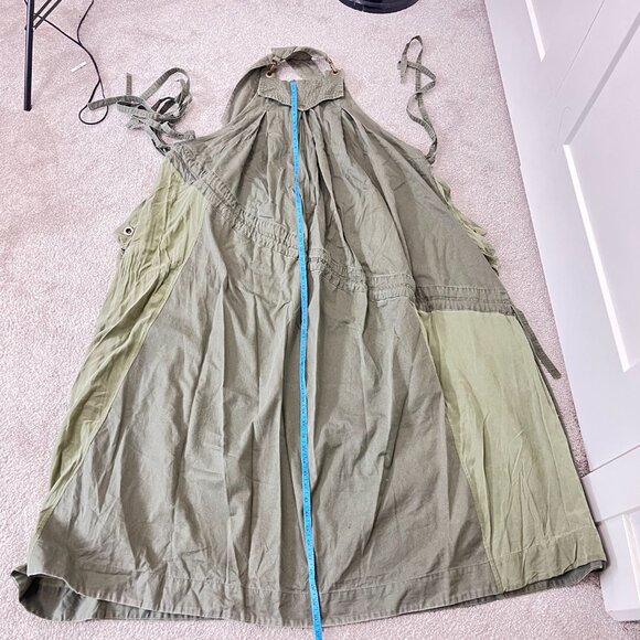 Osklen Small Olive Green Military Utility Overalls Parachute Dress - Picture 9 of 15